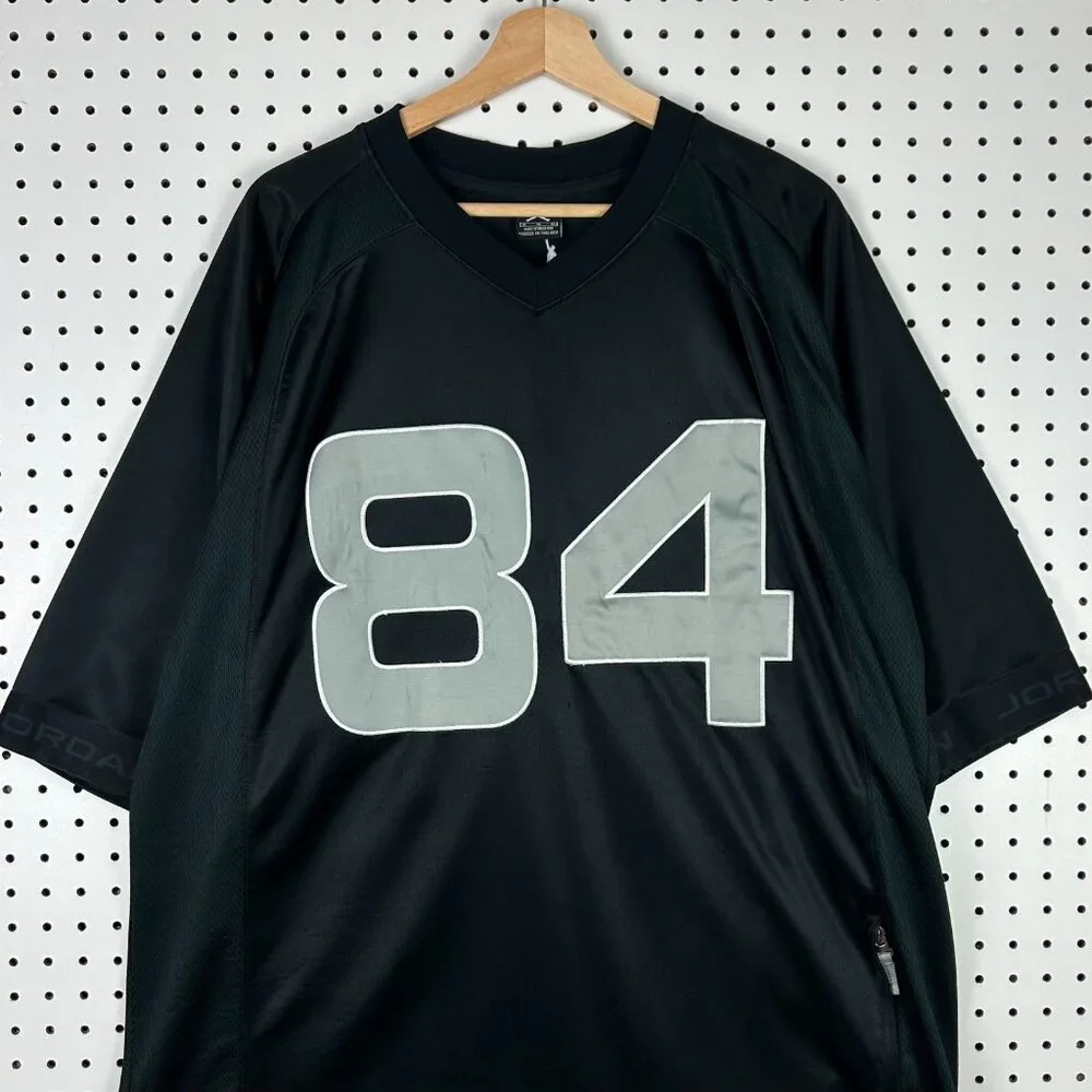 Air Jordan Streetwear Jersey Size XL Football #84 Stitched y2K 90s Hip Hop Baggy